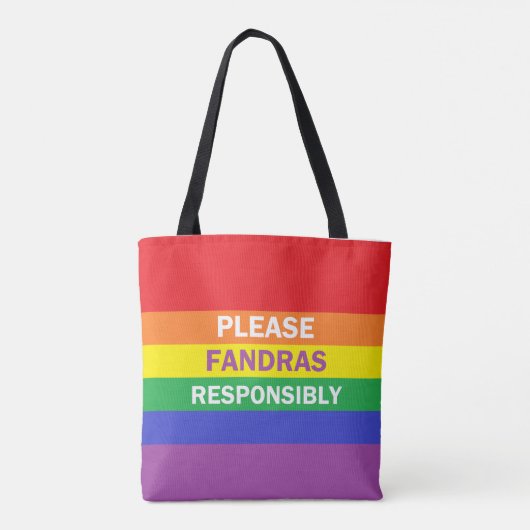 Bitte Fandras verantwortungsbewusstes Tote Bag Tasche (Rückseite)