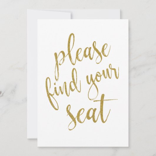 Bitte finden Sie Ihr Gold-Glitzer-Sign-On Einladung (Vorderseite)