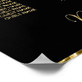 Bitte finden Sie Ihr Seat Gold Foil Wedding Sign Poster (Ecke)