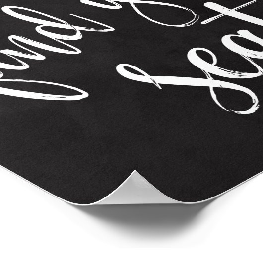 Bitte finden Sie Ihr Sitzplatzwahlszeichen 8x10 Poster (Ecke)