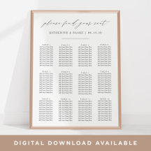 Bitte finden Sie Ihre Sitzplakette für Hochzeiten