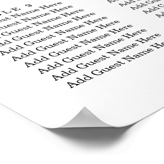 Bitte finden Sie Ihre Sitzplakette für Hochzeiten Poster (Ecke)