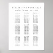 Bitte finden Sie Ihren Platz Hochzeits-Sitzplan Poster (Vorne)