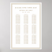 Bitte finden Sie Ihren Platz Hochzeits-Sitzplan Poster (Vorne)