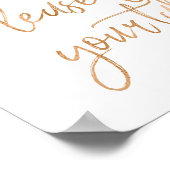 Bitte finden Sie Ihren Sitzplatz 8x10 Rose Goldhoc Poster (Ecke)