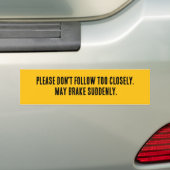 Bitte Folgen Sie Nicht Zu Nah Autoaufkleber (Auf Auto)