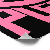 Bitte Frieden Rosa Schrift Poster (Ecke)