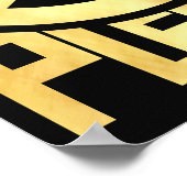 Bitte Frieden Sanfte Goldschrift Poster (Ecke)