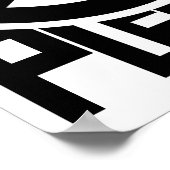 Bitte Frieden Schwarze Schrift Poster (Ecke)
