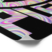 Bitte Frieden Trippy-Farbige Schrift Poster (Ecke)