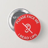 Bitte fühle mich, ich lese Lippen *für alle Toten/ Button (Vorne & Hinten)