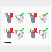 Bitte füllen Sie das Toilettenpapier aus Rechteckiger Aufkleber (Blatt)