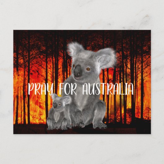 Bitte für Australien Postkarte (Vorderseite)