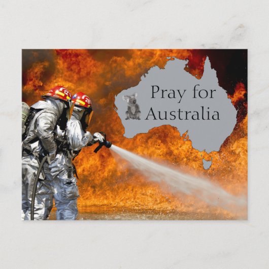 Bitte für Australien Postkarte (Vorderseite)