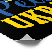 Bitte für Weltfrieden - Erklärung der Ukraine Poster (Ecke)