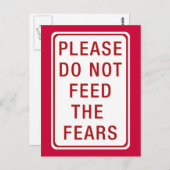 Bitte füttern Sie nicht die Furcht Postkarte (Vorne/Hinten)