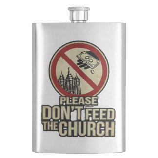 Bitte füttern Sie nicht die Kirche - Flasche Flachmann