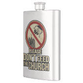 Bitte füttern Sie nicht die Kirche - Flasche Flachmann (Links)