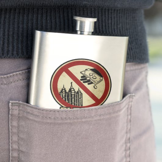 Bitte füttern Sie nicht die Kirche - Flasche Flachmann (Beispiel)