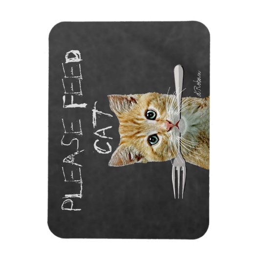 Bitte Füttre Cat Magnet (Vertikal)