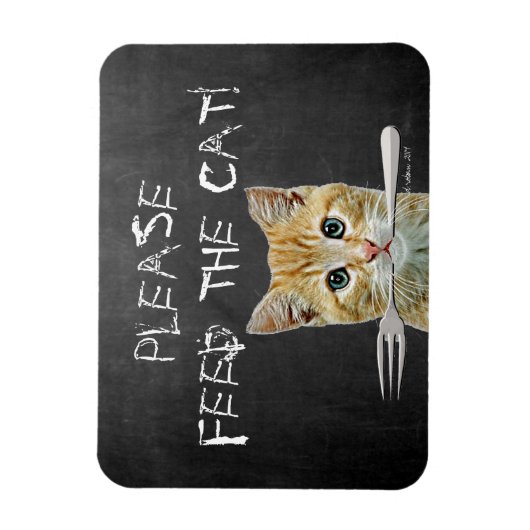 Bitte Füttre die Cat Funny Cat Magnet (Vertikal)