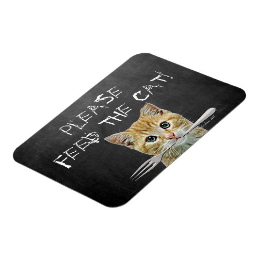 Bitte Füttre die Cat Funny Cat Magnet (Linke Seite)