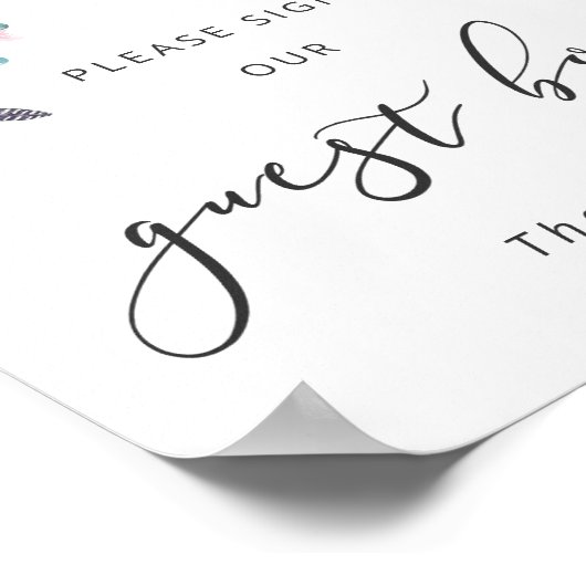 Bitte geben Sie das Gästebuch Bohemisch Baby Dusch (Ecke)