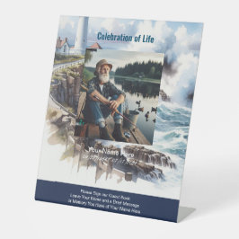 Bitte geben Sie das Gästebuch-Schild an Sockelschild