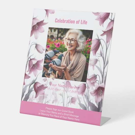 Bitte geben Sie das Gästebuch-Schild an Sockelschild (Vorderseite)