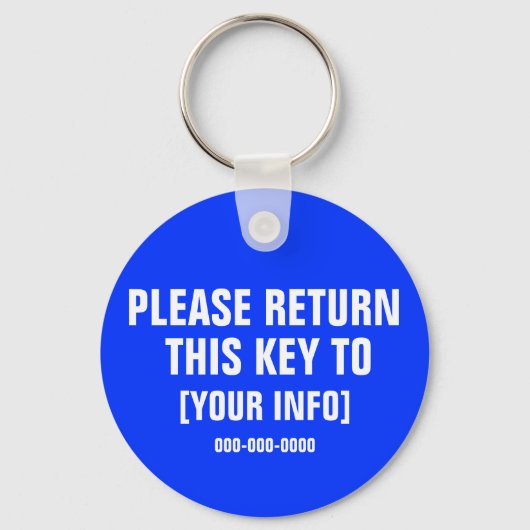 Bitte geben Sie diesen Schlüssel mit benutzerdefin Schlüsselanhänger (Vorderseite)