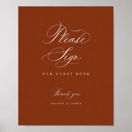 Bitte geben Sie Gast Book Empfang Table Poster an