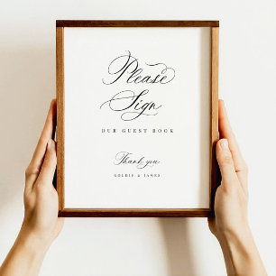 Bitte geben Sie Gast Book Empfang Table Poster an