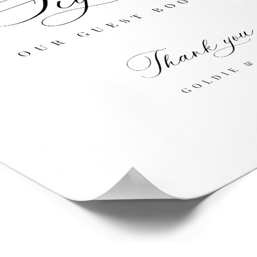 Bitte geben Sie Gast Book Empfang Table Poster an (Ecke)