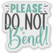 Bitte geben Sie nicht an Aufkleber (Vorderseite)