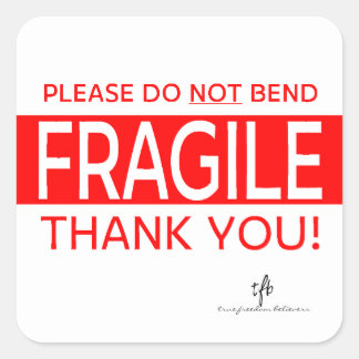Bitte geben Sie nicht an und danken Ihnen 2 Aufkle Quadratischer Aufkleber