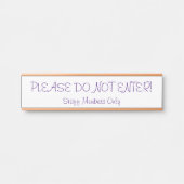 "BITTE GEBEN SIE NICHT EIN!" Türzeichen Türschild (Vorderseite )