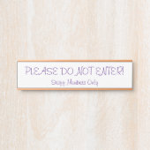 "BITTE GEBEN SIE NICHT EIN!" Türzeichen Türschild (Vorderseite )