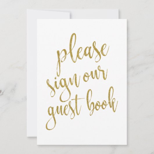 Bitte geben Sie unser Gästebuch Gold-Preisnachlass (Vorderseite)