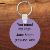 Bitte geben Sie verlorene Schlüssel zurück Schlüss Schlüsselanhänger (Vorderseite)