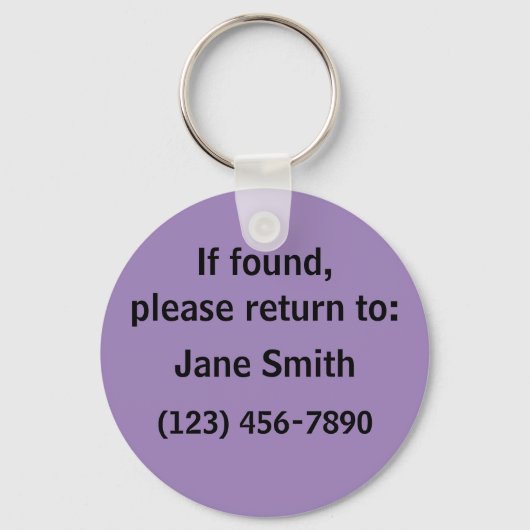 Bitte geben Sie verlorene Schlüssel zurück Schlüss Schlüsselanhänger (Vorderseite)