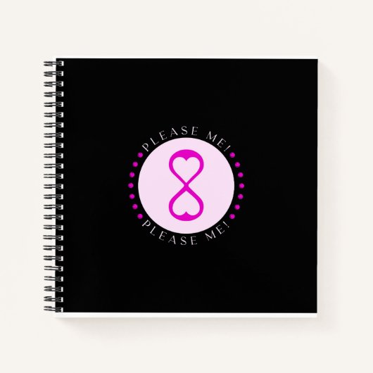 Bitte! Gedreht Notebook Notizblock (Vorderseite)