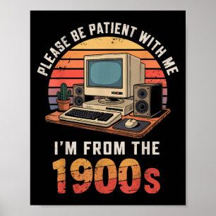 Bitte geduldig sein Ich aus den 1900er Jahren Retr Poster