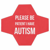 Bitte geduldig sein, ich habe Fußball-Rot von Auti Fußball (Flach)