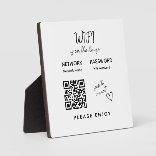 Bitte genießen Sie die WiFi-Kennwortprüfung, um QR Fotoplatte (Vorderseite)