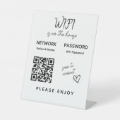 Bitte genießen Sie die WiFi-Kennwortprüfung, um QR Sockelschild (Vorderseite)