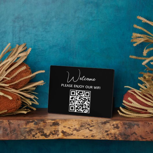 Bitte genießen Sie unser Wifi | WIFI - Begrüßungsc Fotoplatte (Seite)