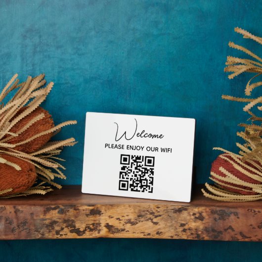 Bitte genießen Sie unser Wifi | WIFI - Begrüßungsc Fotoplatte (Seite)