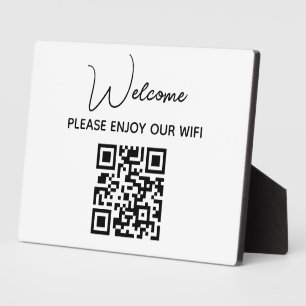 Bitte genießen Sie unser WLAN WLAN Willkommens-Q Fotoplatte