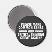 Bitte gesund und kritisch denken magnet (Vorderseite/Rückseite)