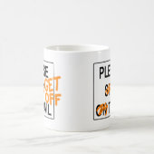 Bitte "GET OFF" Pfad Kaffee/Tee Tasse (Mittel)